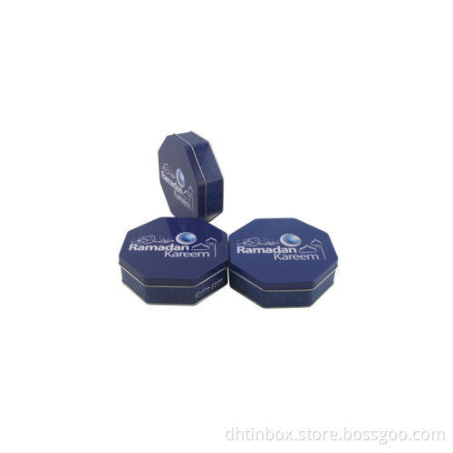 octagon tin, octagonal box, octagonal case